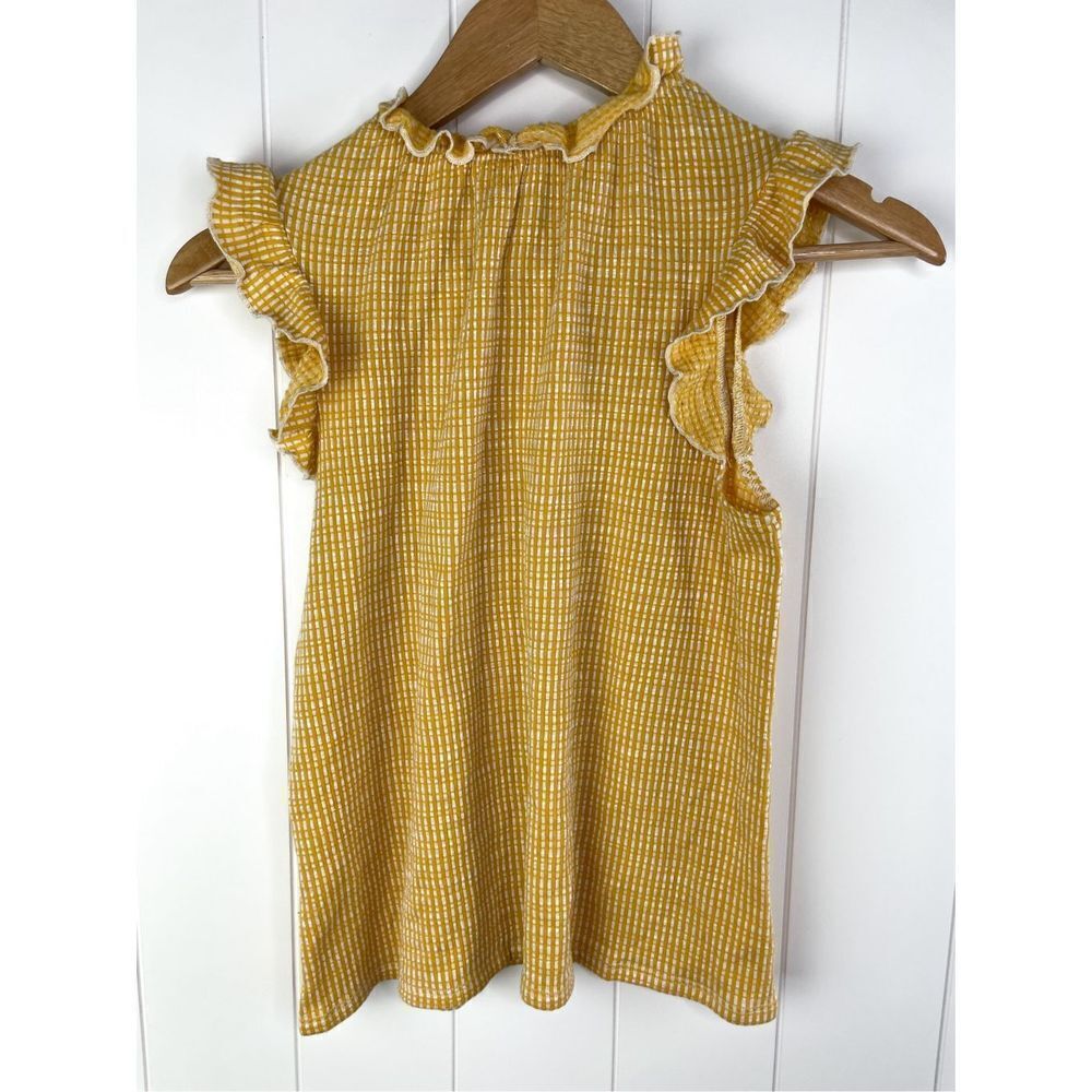 W5 Ribbed Flutter Sleeve Ruffle Collar‎ Blouse S - Picture 6 of 7